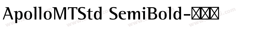 ApolloMTStd SemiBold字体转换